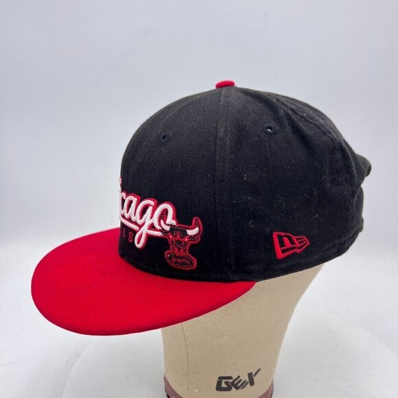 Chicago Bulls New Era Fits Hardwood Classic NBA Black Red Snapback Hat - Picture 3 of 13